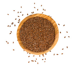 flaxseed isolated on white