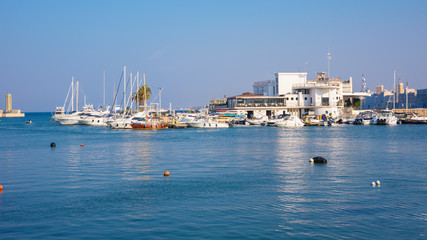 Fototapeta premium Panoramic view of port in Bari