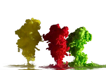 movement of liquid paints
