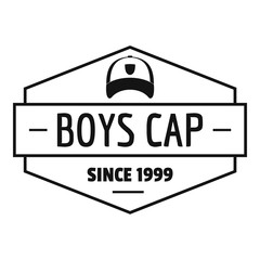 Cap logo, simple black style