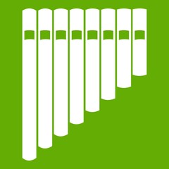 Pan flute icon green