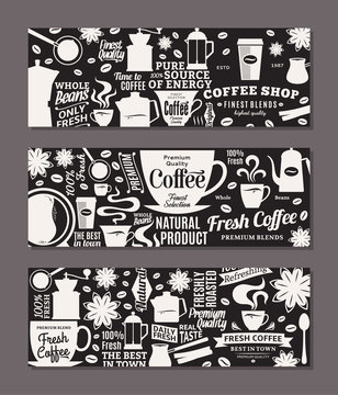 Vector coffee banners