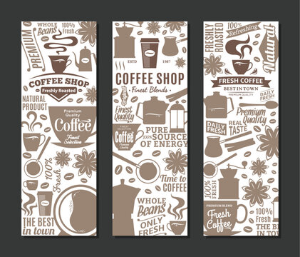 Vector coffee banners