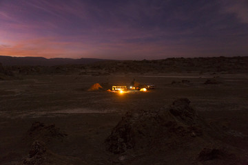 Fototapeta na wymiar Camping in the Atacama Desert