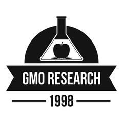 Gmo research badge logo, simple black style