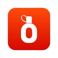 Tourist flask icon digital red