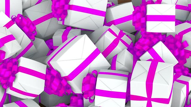 Geschenke fallen auf den Boden - Hintergrund