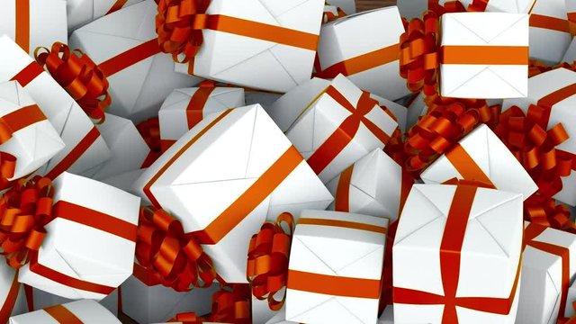 Geschenke fallen auf den Boden - Hintergrund