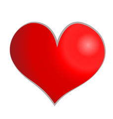 Red heart isolated on white background icon