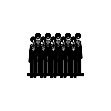 Choir singing icon. Silhouette of a musician icon. Premium quality graphic  design. Signs, outline symbols collection icon for websites, web design,  mobile app Stock Vector | Adobe Stock