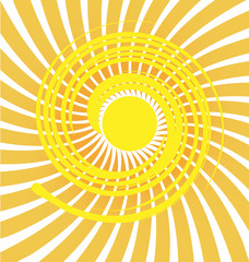 Swirly sun icon background