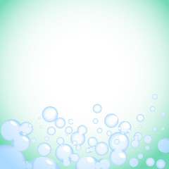 blue background with the bubbles and clean water