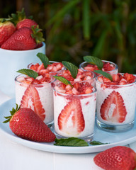 Chia pudding with strawberry