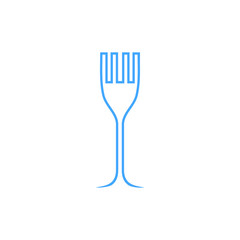 Fork Glass Logo Vector