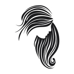 Woman Hair style Silhouette