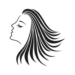 Woman Hair style Silhouette
