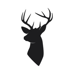 Obraz premium sylwetka głowy jelenia