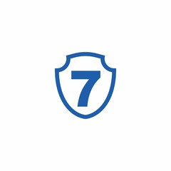 7 Number Alphabet Logo Vector