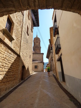 La Iglesuela del Cid. Pueblo de la provincia de Teruel ( Aragon, España)