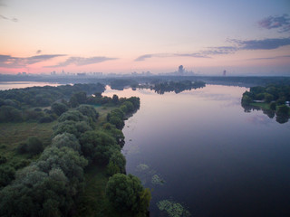 Sunrise over Moskva river