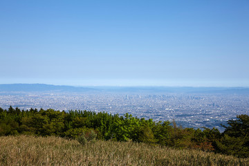 Fototapeta na wymiar 葛城山から望む奈良県御所市