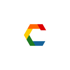 Polygon C Letter Initial Logo Vector