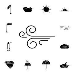 Wind icon. Set of weather sign icons. Web Icons Premium quality graphic design. Signs, outline symbols collection, simple icons for websites, web design, mobile app