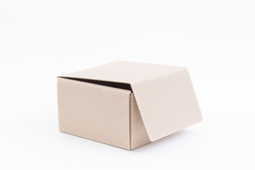 brown paper box on white background