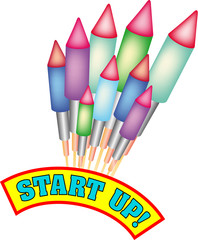 Start Up with bottle rockets