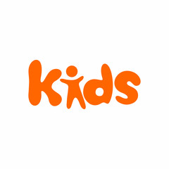 Kid Happy Letter Word Logo Vector
