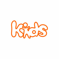 Kid Happy Letter Word Logo Vector