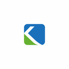K Initial Letter Logo Vector