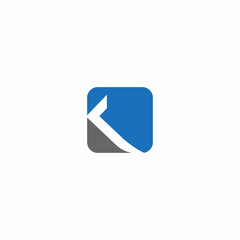 K Initial Letter Logo Vector