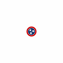 Tennessee Logo with Three Stars Icon Vector