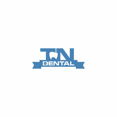 TN Dental Logo with Tennessee Three Stars Icon Vector