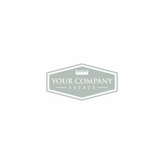 Grey Gate Vintage Icon Logo Vector
