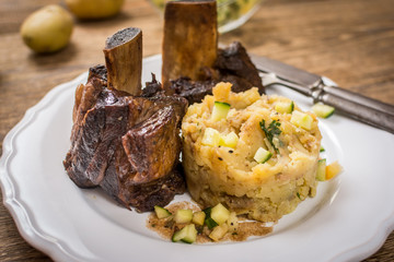 Grilled beef rib