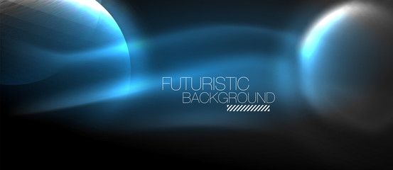 Naklejka premium Glowing glass circles