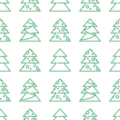 Christmas seamless pattern - Xmas trees