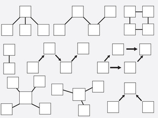 White topics diagram illustrated on gray background