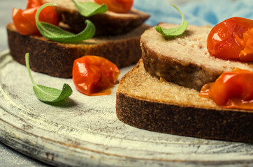 Traditional meatloaf with spices