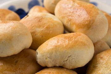 homemade buns on plate