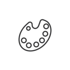 Color palette line icon