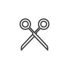 Scissors line icon