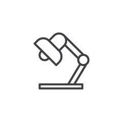 Desk lamp line icon
