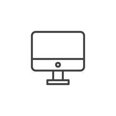 Computer monitor line icon