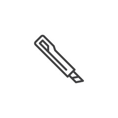 Fototapeta premium Cutter knife line icon