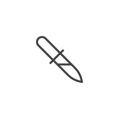 Dropper pipette line icon