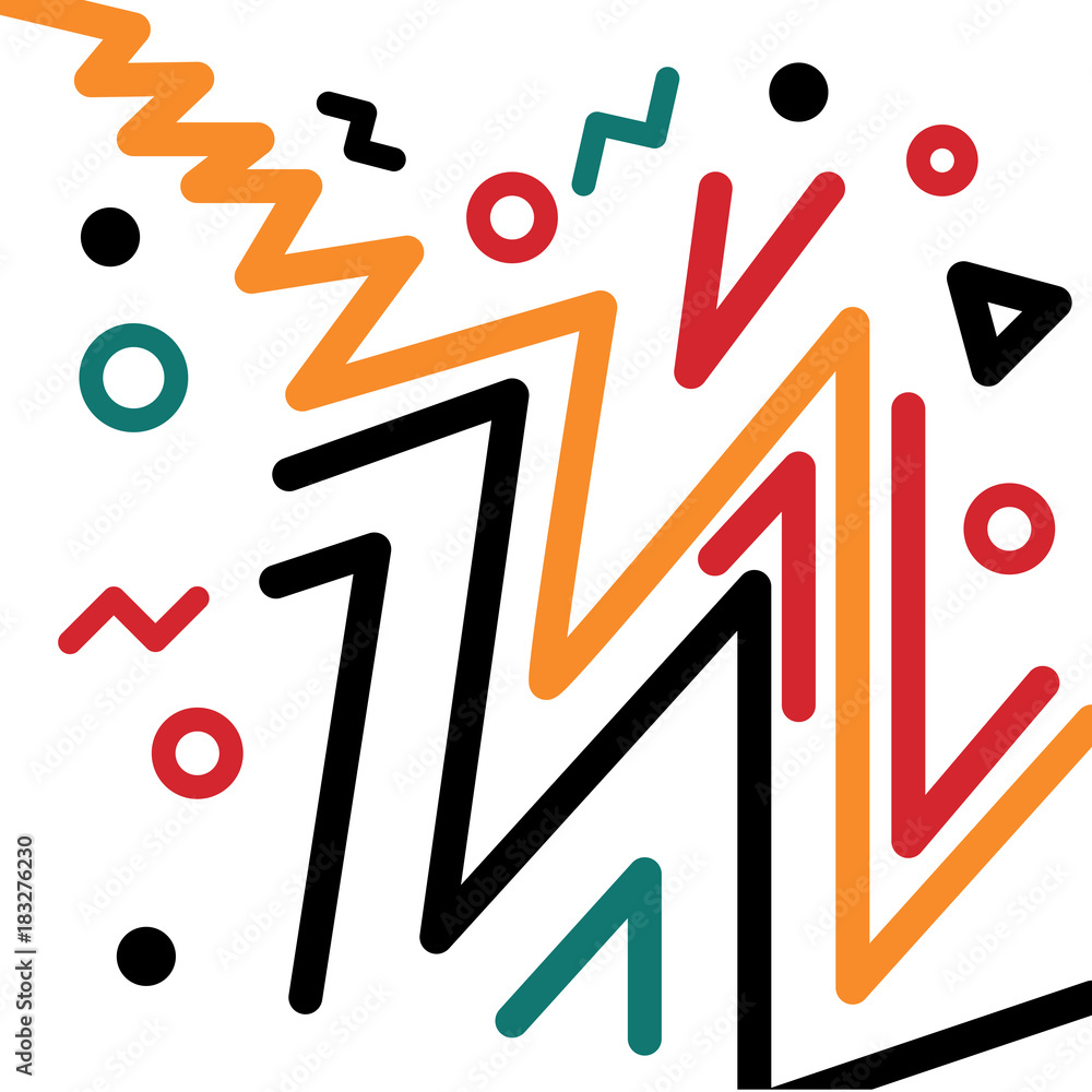 Aufkleber Abstract geometric background pattern. Vector art