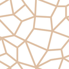 Polygonal seamless background. Geometric line beige and white pattern for wallpapers and textile